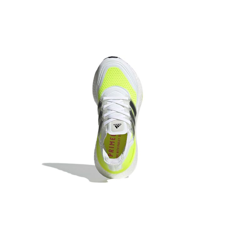 Adidas UltraBoost 21 J White Solar Yellow Kids Sneakers Cloud-White Core-Black FZ2929