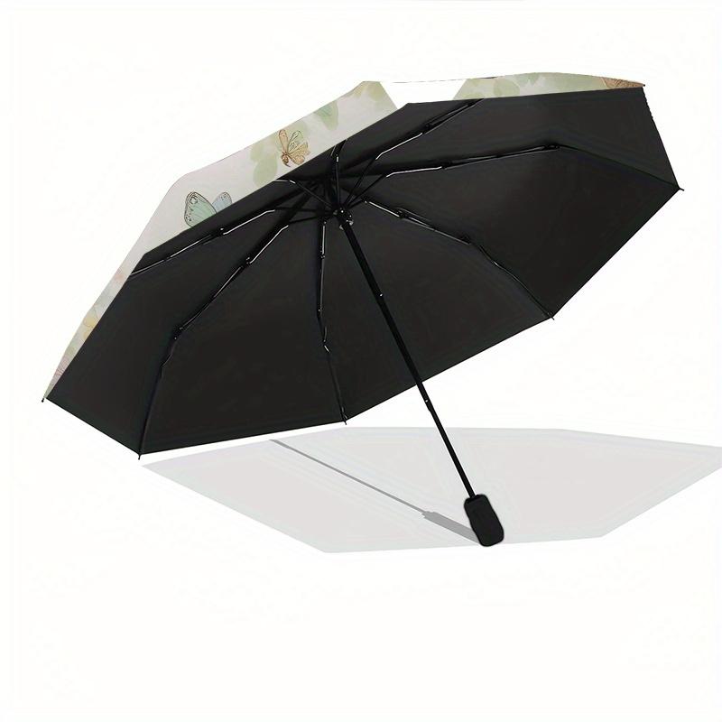 Winnie the Pooh, Piglet Automatic Opening and Closing Umbrella - 8 Ribs Portable Folding Umbrella with Plastic Handle, Suitable for Leisure