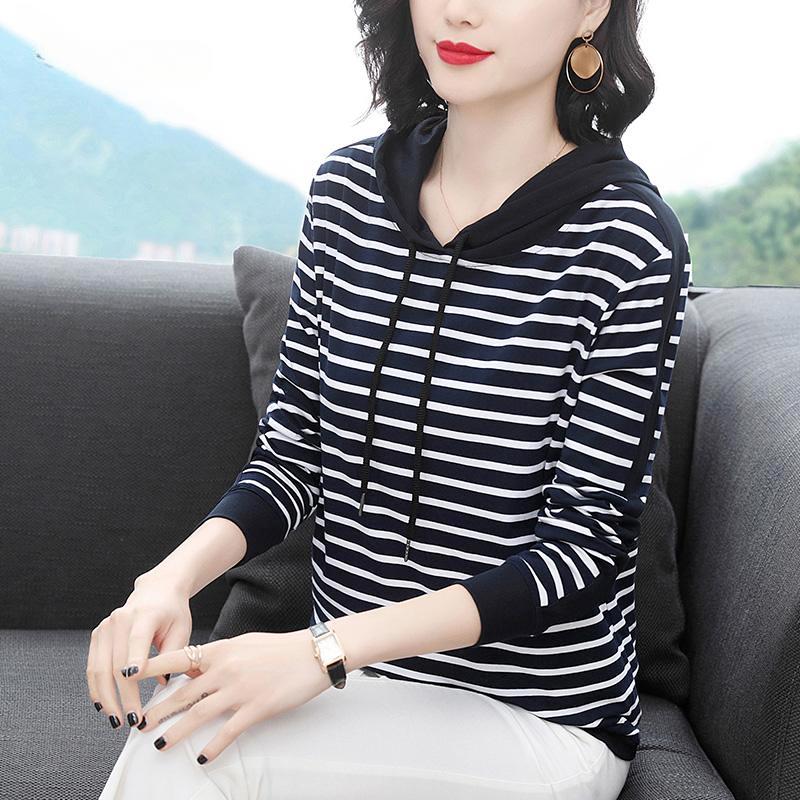 

Специальное платье, футболка со свободными рукавами, размер в полоску, с капюшоном, летний топ, топы Camisetas, женские футболки, одежда XXXXXL