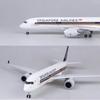 47cm Singapore Airlines A350 Simulation Civil Airliner Aircraft Model Airbus Scale 1:142 Collection Gift With Wheeled Light