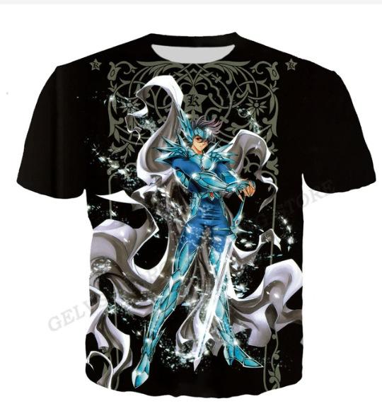 Saint Seiya 3D Print Short Sleeve T-Shirt Unisex Summer O-Neck Casual Streetwear Oversized T-shirt