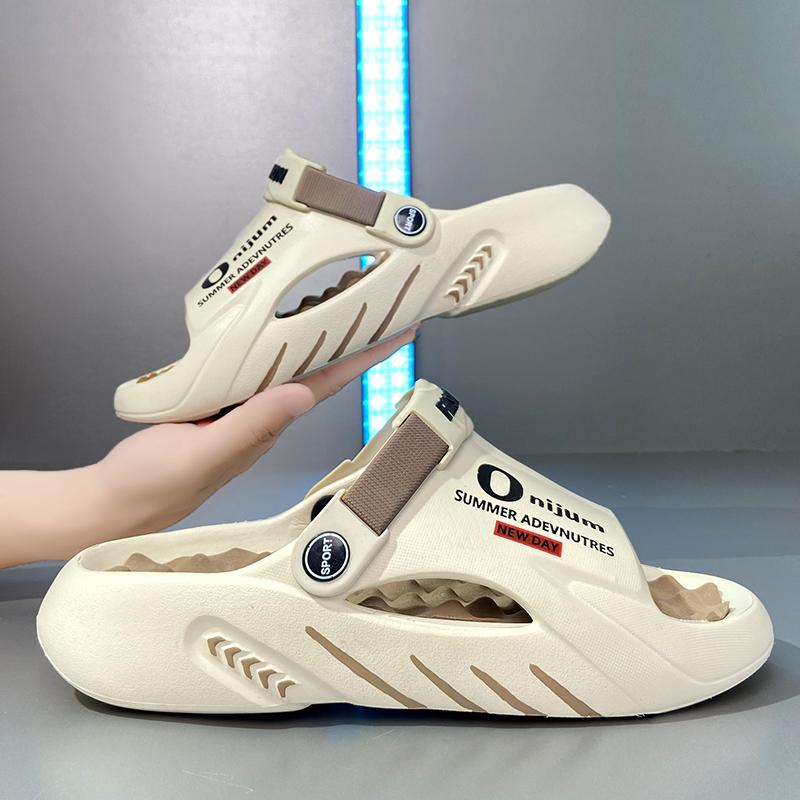 2025 Men's Massage Slippers Indoor Outdoor Sandals Beach Casual Shoes Comfortable Slides Men Women Home Slippers Big Size 46 47