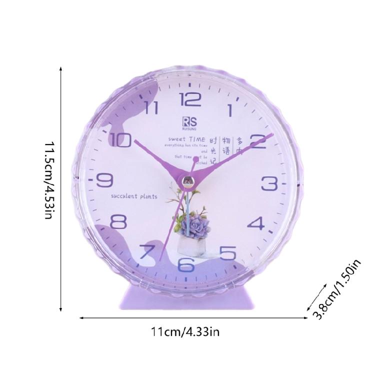 Mute Alarm Clock Battery Operated Student Desk Clock for Bedroom Home Decors