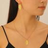 Gold Leaf Open Bracelet Ring & Earring Necklace Set - Women's Fashion Trend