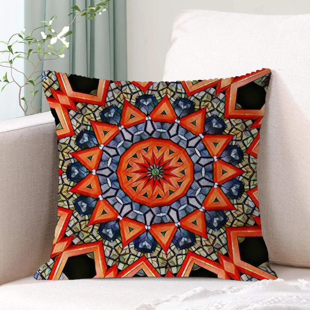 Cushion Cover 50X50 Mandala Style Gifts Pillow Covers Decorative Luxury Living Room Decoration Home 45X45 Cushions