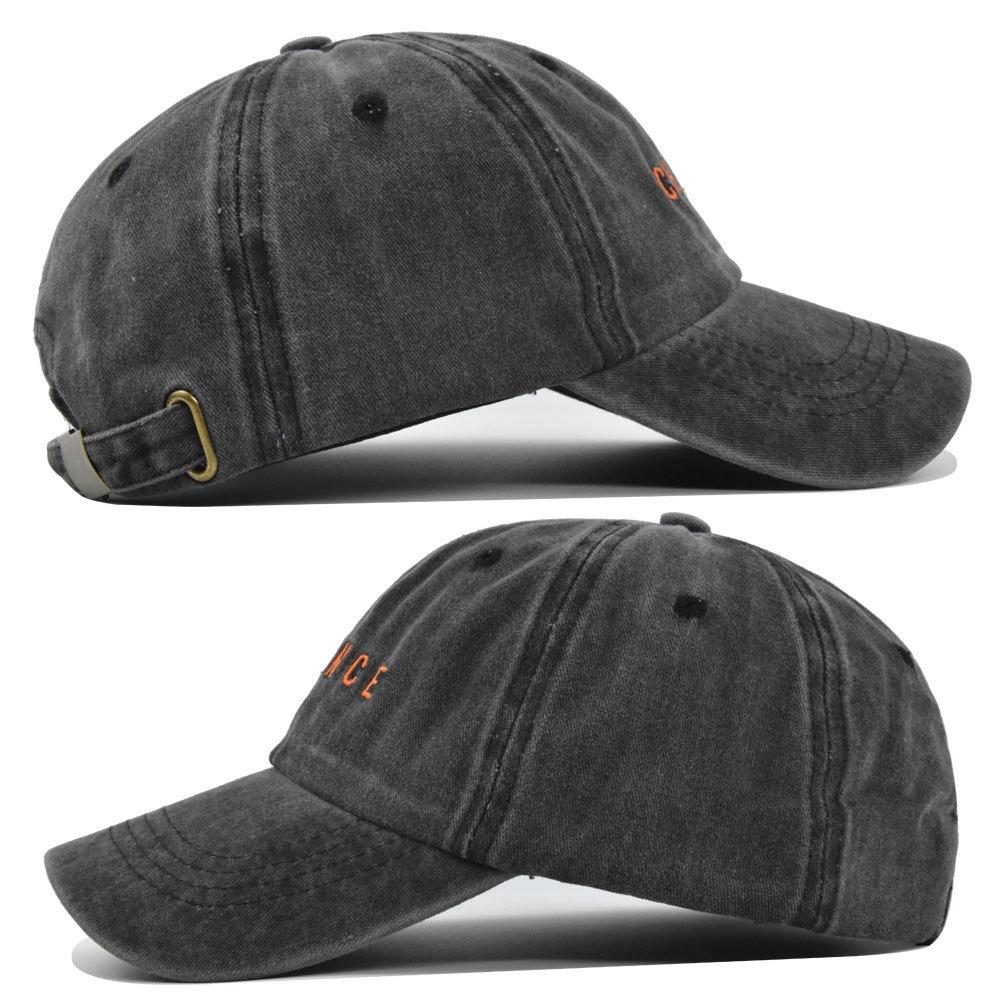 Letter Embroidery Baseball Cap Washed Cotton Peaked cap New Dad Hats  Summer