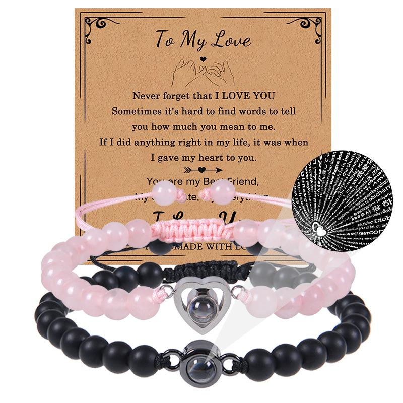 JYL TS Bracelet Custom Photo  Faceted Beads Preserves Memories & Love