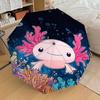 1PC Axolotl Ocean Umbrella-8-Rib Reinforced Portable Folding Travel Suitable for All Seasons Outdoor Daily Use  -J0403