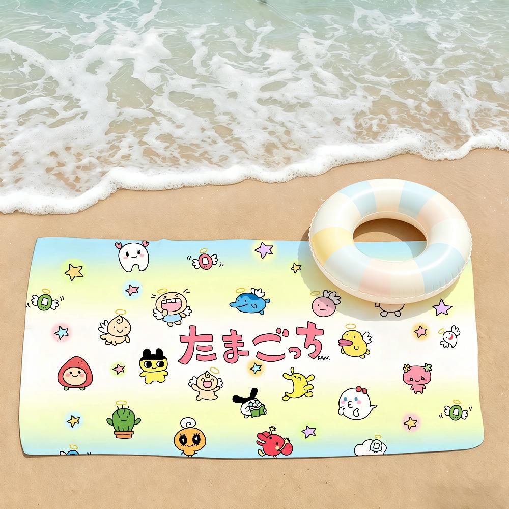 Game Cute T-Tamagotchi Towel Drying Bath Towel Applicable To Light Swimming Camping Yoga Beach Out