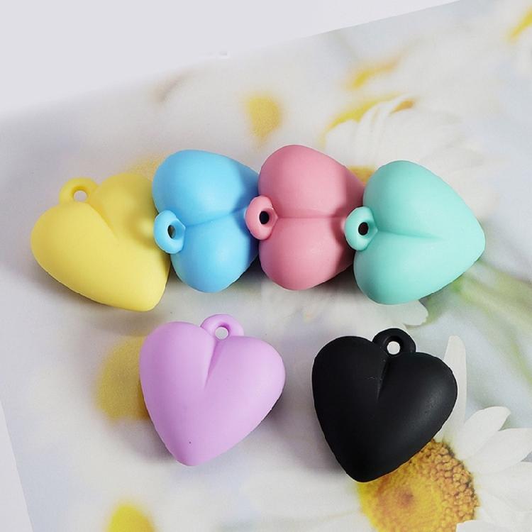 Heart Pendant Loose Bead DIY Jewelry Making Charming 3D Heart Spacer Bead