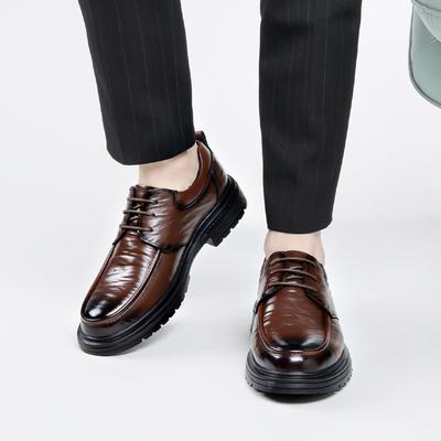 Υψηλής Ποιότητας Ανδρικά Oxfords Γνήσιο Δέρμα Επίσημο Βρετανικού Στυλ Επαγγελματικά Παπούτσια Μόδα Πολυτελή Ανδρικά Παπούτσια Casual με Χοντρή Σόλα για Γάμο