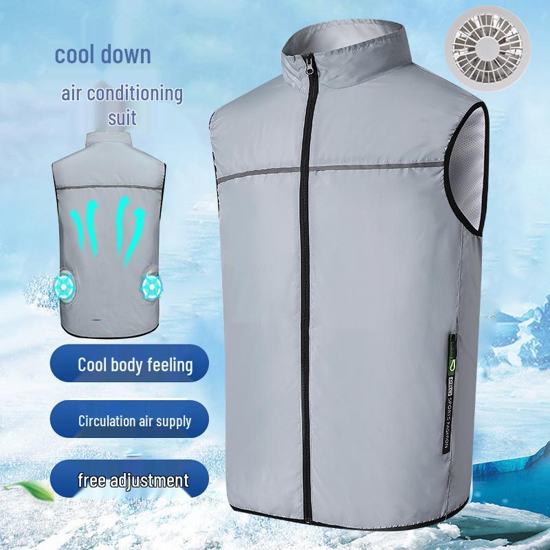 Summer Cooling Vest: Cross-Border Japan-Korea Style, Sleeveless, Heatstroke Prevention, Ideal for Outdoor Activities and Fishing.