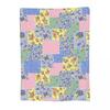 Patchwork Quilt By Tea With Xanthe Blanket Soft Warm Flannel Throw Blanket Plush for Bed Living Room Picnic Travel Home Sofa