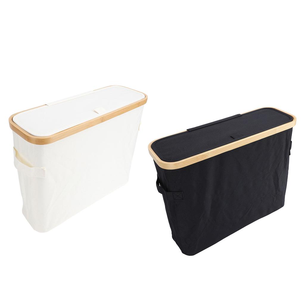 Toilet Paper Storage Basket Roll Paper Organizer Foldable Toilet Paper Holder with Lid for Bathroom