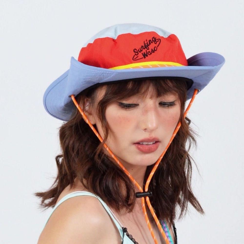 Waterproof Denim Bucket Hat Big Brimmed Panama Hat Fashion Sun Protection Hat  Camping