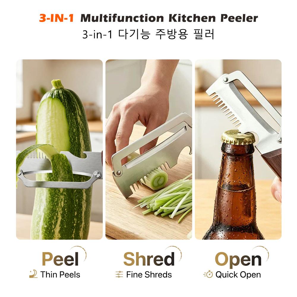 Aoifn Kitchen Peeler Stainless Steel Vegetable Peeler with Plastic or Wooden Handle for Peeling Fruits Vegetables Kitchen Tool
