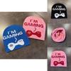 I'm Gaming Letter Knit Hat For Women In Acrylic Material For Winter And Fall Comfort