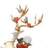 2Pcs Reindeer Statues Decorative Collectable Deer Figurine Lover Sculpture for Dining Room