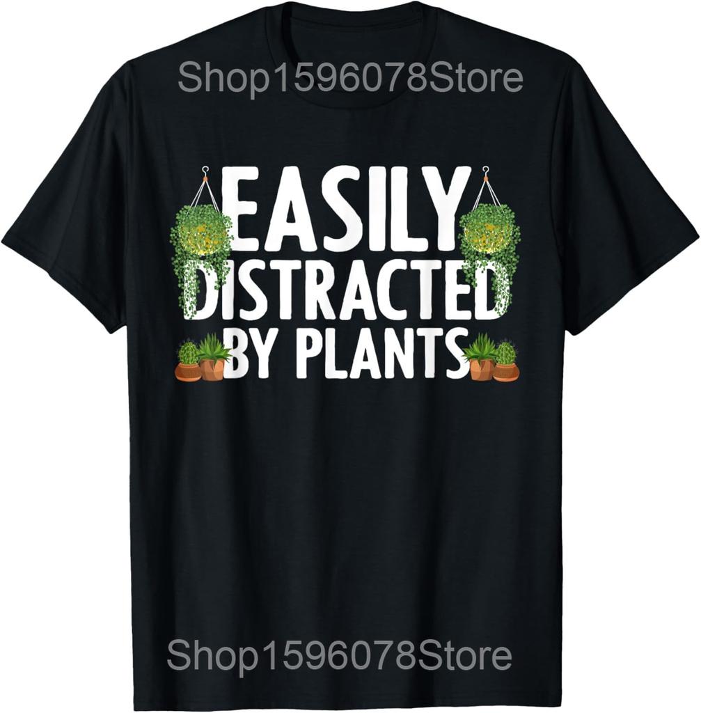 Skeleton Hands Heart Houseplant Gardening T Shirts Men Pure Cotton Humor Streetwear Tee Shirt Short Sleeve Unisex Loose Clothing