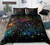 Starry Sky Duvet Cover Colorful Galaxy Outer Space Quilt Cover Glitter Polyester Dream Starry Sky Theme For Bedroom Decorations