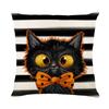 Halloween Decor Pillow Case 45X45 Pillow Cover Funny Pumpkin Ghosts Black Cat Print Cushion Cover Home Decorations Holiday Gifts