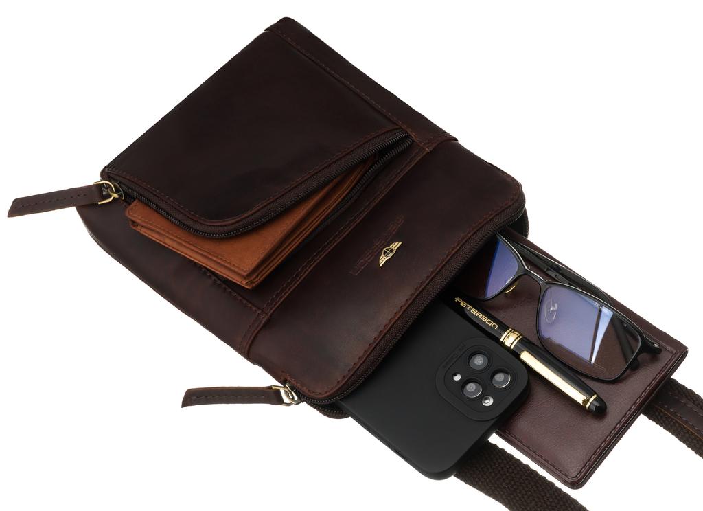 PTN 1904E-OPU-0352 Brown Leather Bag