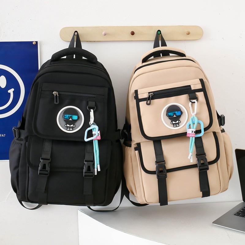 Large-capacity Schoolbag Male Junior High School Students Backpack Female 2024 New Casual Light Burden Reduction Computer Bag