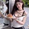 [Sniper Hunter] Inner Thickened Breast Large Straps Cross Pure Desire Sexy Gathering Underwear Hooking Set