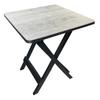 19inch Folding Side Table Portable Lightweight Outdoor Camp Table Adjustable Height Durable Plastic Collapsible Stain Resistant