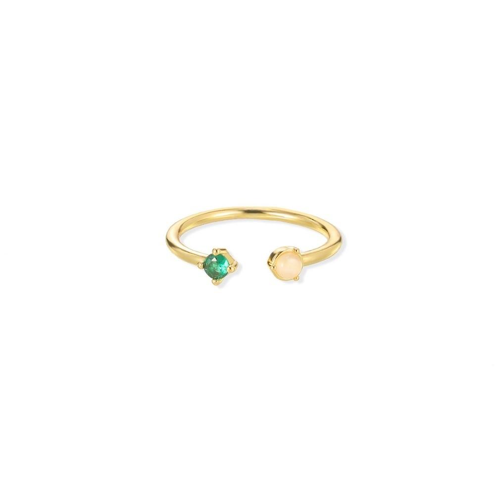 

Colorful Cubic Opening Rings Romantic Fashion Jewelry New Zirconia Birthday Rings Gift Giving Mar.