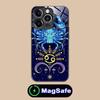 Zodiac Sign Cancer Mobile Phone Case for iPhone 17 16 15 14 13 12 11 Pro Max Plus Mini MagSafe Glass Colour Cover Pretty Luxury