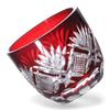 Dinner Luxe Cut Glass Cup Sake Diameter 60 X Height 50 Hana To Ya Kouga Takumi-fu Cup, Mm, 70cc, Red, PNO.332708