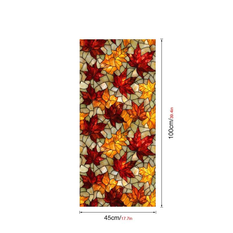 Halloween Theme Window Film PVC Stained Glass Films Door Window Stickers Home Bathroom Balcony Office Party Decor Privacy Film