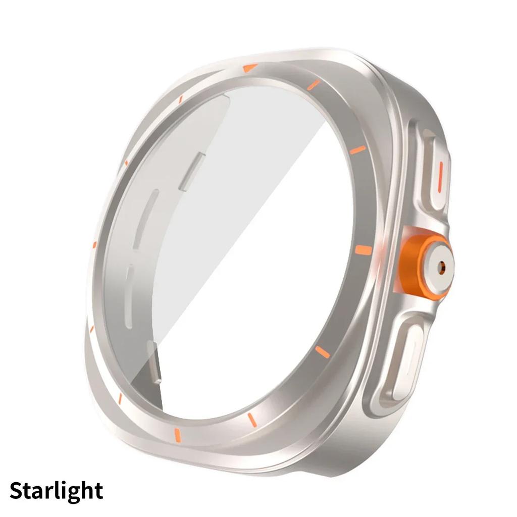 Change To Ultra Case for Samsung Galaxy Watch 7 6 40mm 44mm Upgrade To Galaxy Watch Ultra 47mm Tempered Glass Screen Protector