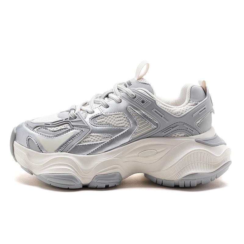 Silver dad shoes new autumn mesh sneakers thick-soled high casual running shoes