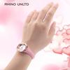 Girls' Watch, Popular and Cute, Leather Band, Luminous Quartz Movement, Fashionable, Women's Watch (Pink)
