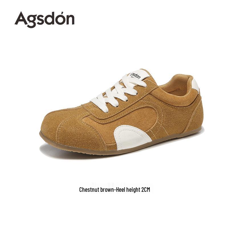 Augusden Women's 2025 Brown German Trainers - Thick-Soled Casual Racing Ballet Shoes