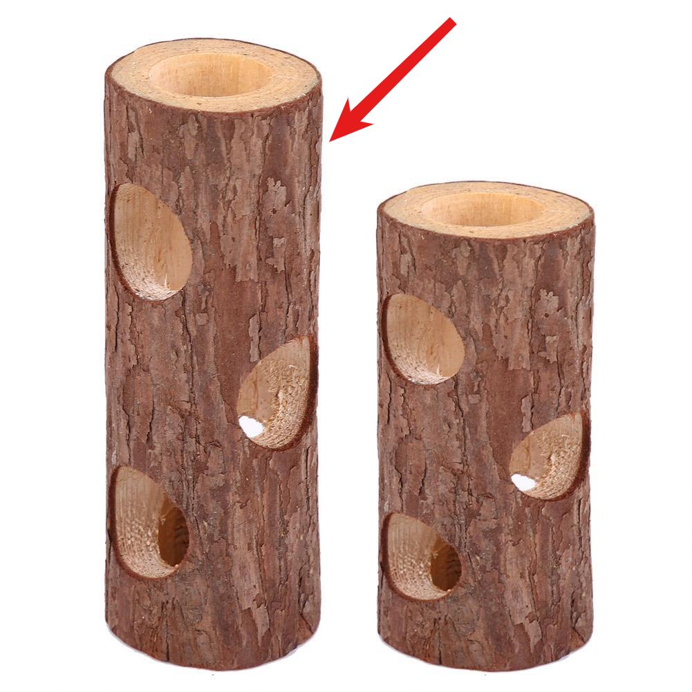 1 szt. Drewniany Tunel dla Zwierząt Tunel do Ćwiczeń Zabawka do Gryzienia dla Królika Fretki Chomika Świnki Morskiej Tunel Zabawka dla Chomika