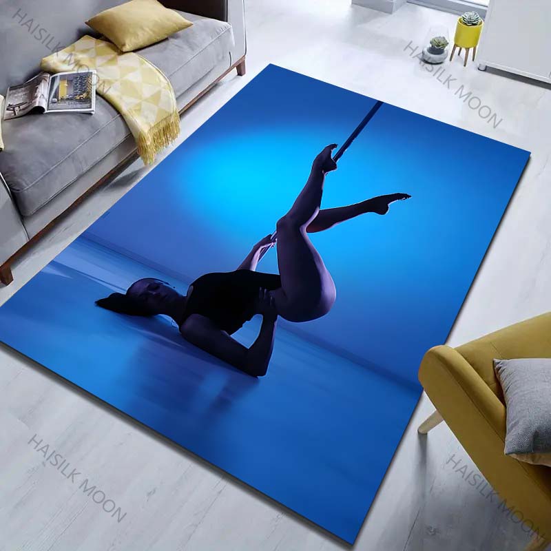 15 Sizes Pole Dance Art Print Carpet for Living Room Bedroom Sofa Doormat Decor Area Rug Non-slip Floor Mat for Gifts