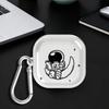 Space Moon Astronaut Clear Earphone Cases Cover With Hook Case For Samsung Galaxy Buds 3 FE 2Pro 4Pro 4 Pro 2 3Pro Live
