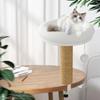 Cat Desk Bed for Home Office Space Saving Soft Pet Bed Elevated Cat Perch