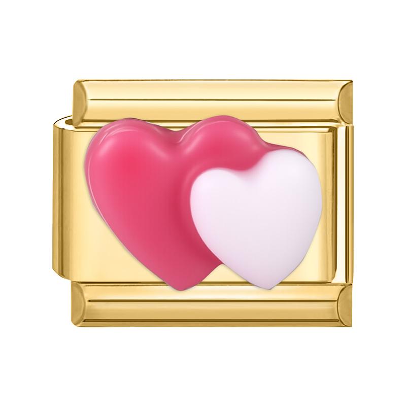 Sweet Cherry Strawberry Heart Flower Y2K Gold Color Italian Charm Links Fit 9MM Bracelet Stainless Steel Making DIY Jewelry