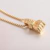 European and American New Retro Fashion 31MM Clenched Fist Pendant Titanium Steel Necklace
