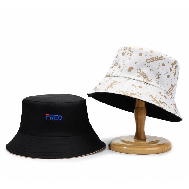 New embroidered letter basin hat men and women outdoor leisure sunscreen sunshade fashion versatile travel bucket hat