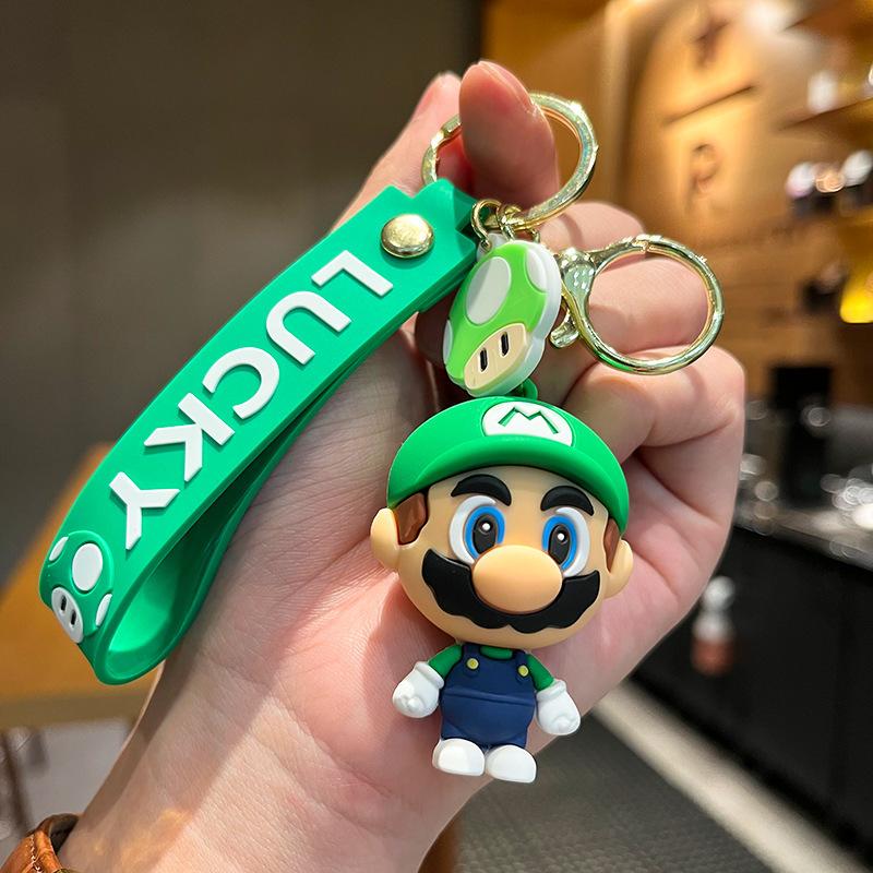 Super Mario Mario Keychain Small Gift Car Keychain Figurine Soft Rubber Creative Personalized Gifts Y2k Fashion Toys Anime Frind