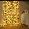Flower Green Leaf String Lights Artificial Vine Fairy Lights Battery Powered Garland Light For Weeding Home Decor