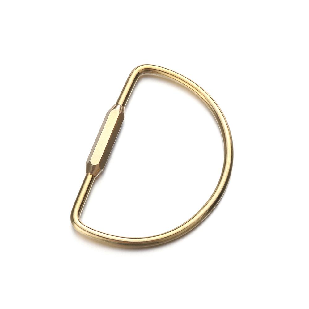 Portable Buckles Whistle Ruler Key Ring Brass Keychain Pendant Jewelry Accessories