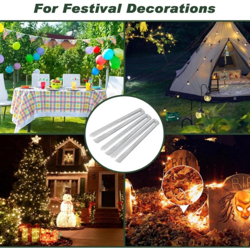 U-Shaped Garden Nail Heavy Duty Fence Pipe Stake Lawn Galvanized Landscape Nail for Fixing Water Pipe Turf Barrier Ground Nail