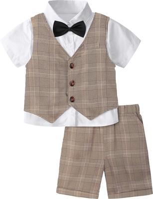Fato Formal TickElf Roupa de Bebê Perfeita para Entrada no Jardim de Infância Primeira e Visitas ao Santuário Conjunto Infantil para Meninos, Conjunto Estilo Ocidental,