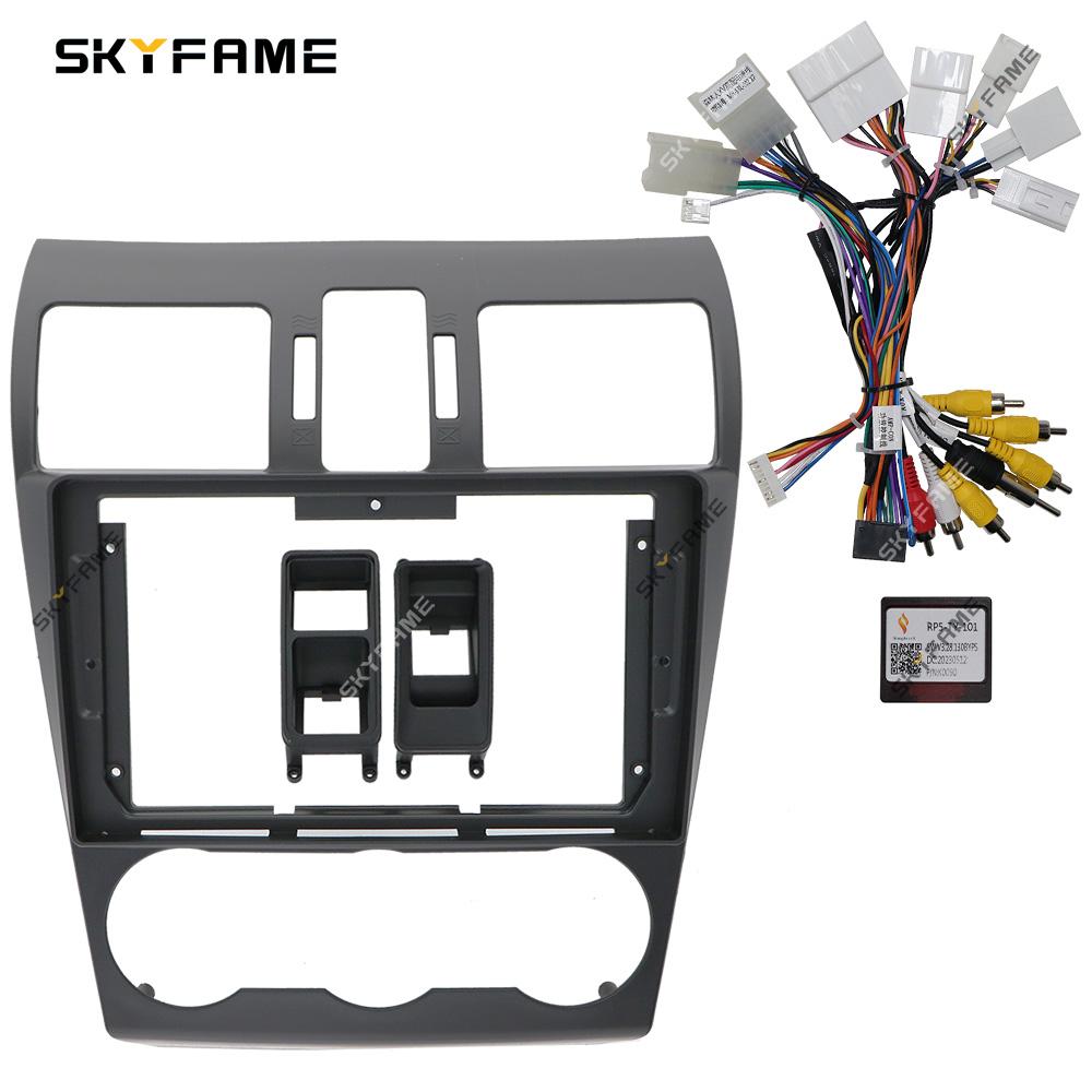 SKYFAME Car Frame Fascia Adapter Canbus Box Decoder Android Radio Dash Fitting Panel Kit For Subaru Forester XV WRX Levorg